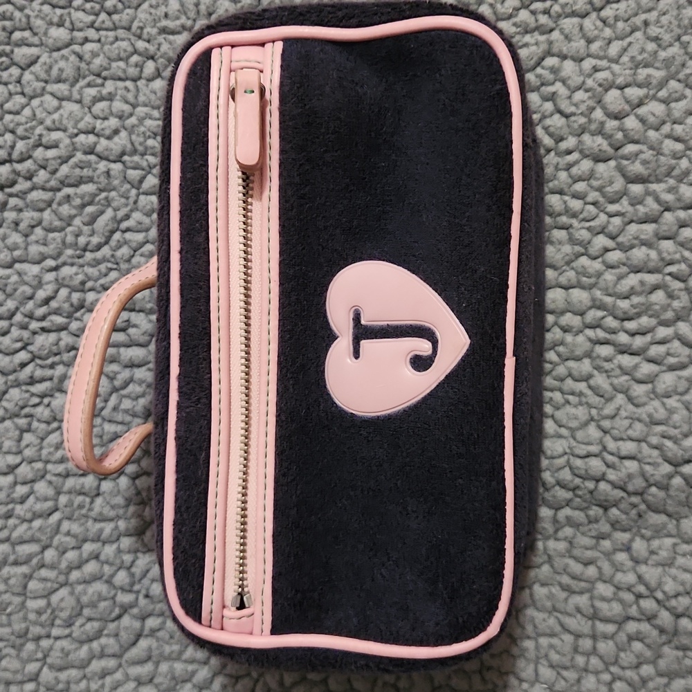 Rare Y2K Juicy Couture Make-up Bag/Organizer Dark Blue And Pink - Picture 3 of 14
